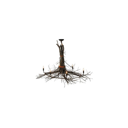 Long Twigs 6 Light 36" Wide Ring Chandelier
