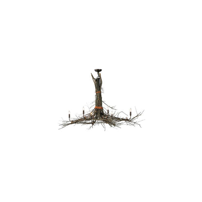 Long Twigs 6 Light 36" Wide Ring Chandelier