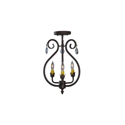 Antonia 3 Light 12" Wide Semi-flush Ceiling Fixture