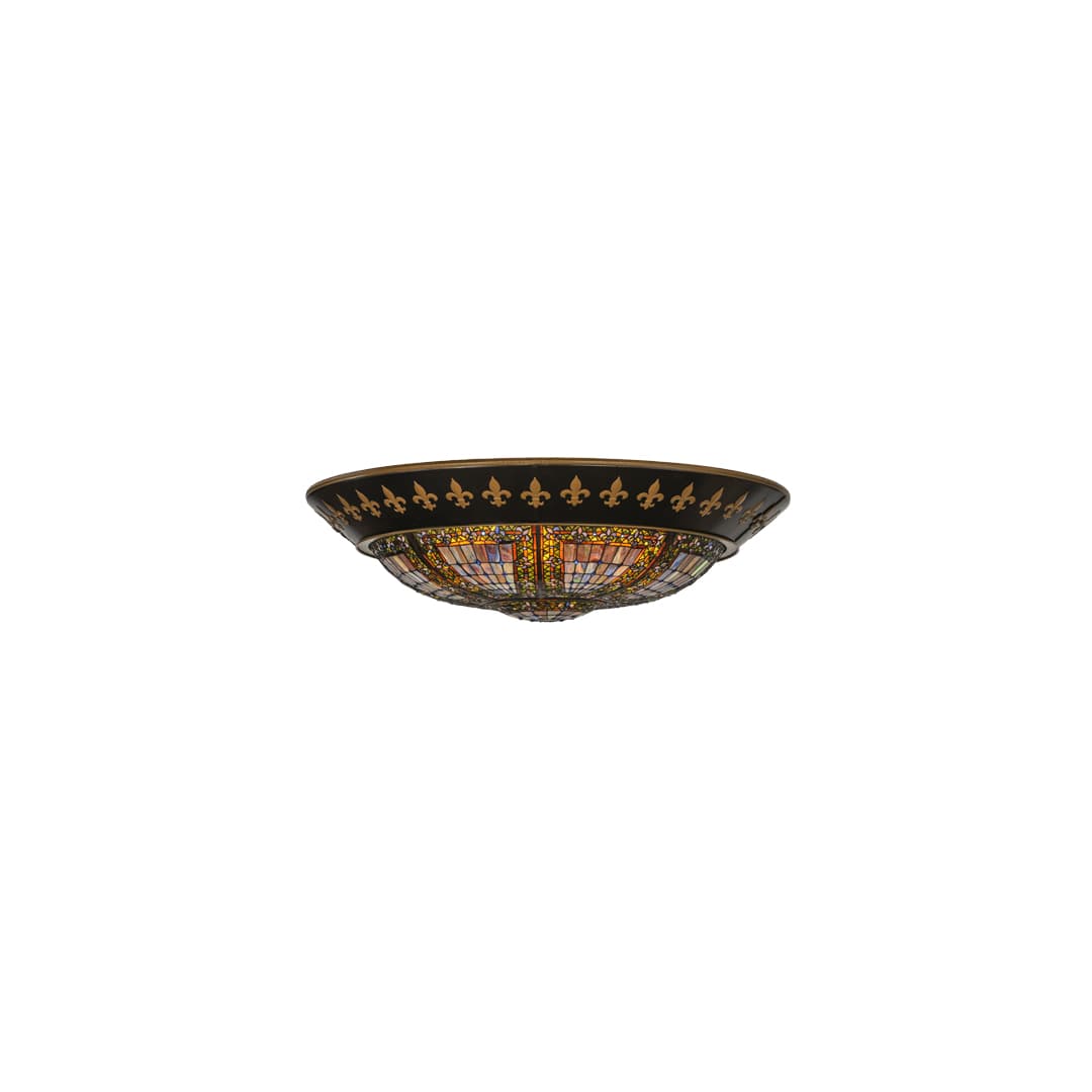 Fleur-de-lis 8 Light 53" Wide Flush Mount Bowl Ceiling Fixture