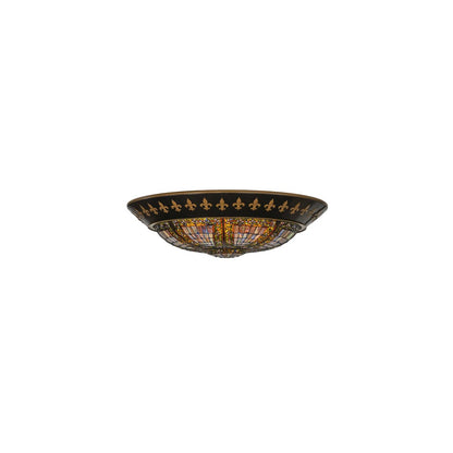 Fleur-de-lis 8 Light 53" Wide Flush Mount Bowl Ceiling Fixture