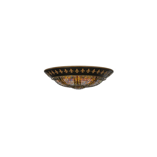Fleur-de-lis 8 Light 53" Wide Flush Mount Bowl Ceiling Fixture