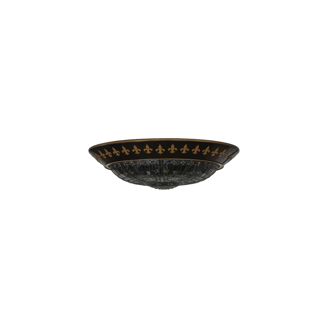 Fleur-de-lis 8 Light 53" Wide Flush Mount Bowl Ceiling Fixture