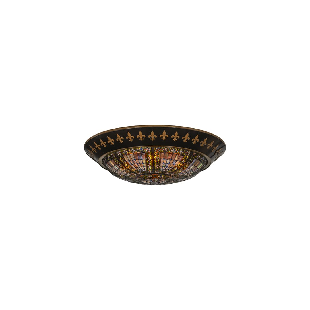 Fleur-de-lis 8 Light 53" Wide Flush Mount Bowl Ceiling Fixture
