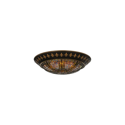 Fleur-de-lis 8 Light 53" Wide Flush Mount Bowl Ceiling Fixture