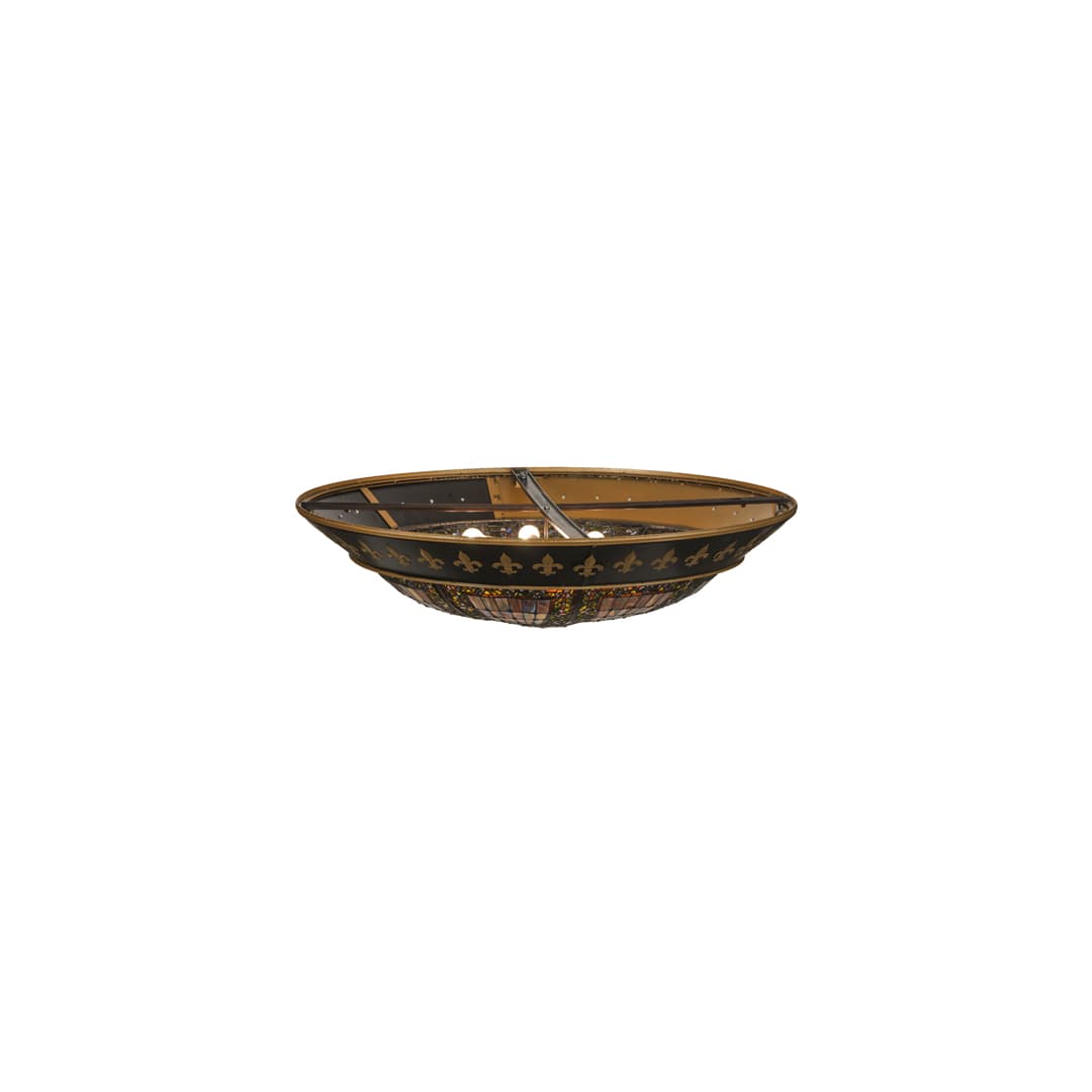 Fleur-de-lis 8 Light 53" Wide Flush Mount Bowl Ceiling Fixture