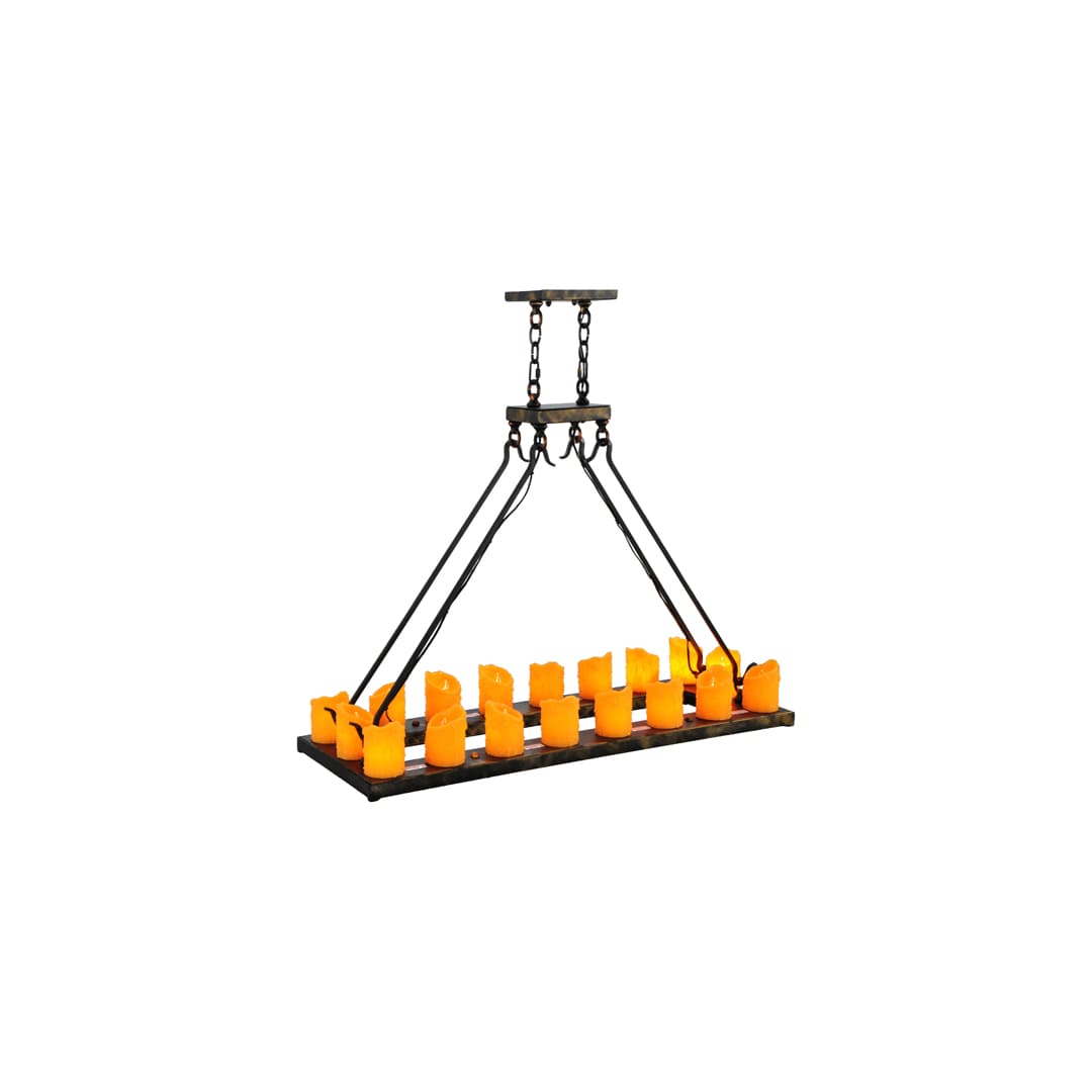 Loxley 18 Light 14" Wide Pillar Candle Linear Chandelier