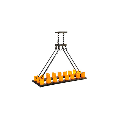 Loxley 18 Light 14" Wide Pillar Candle Linear Chandelier