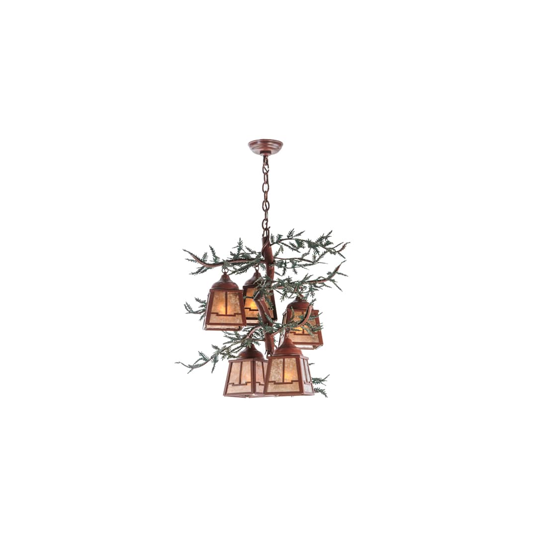 Pine Branch Valley View 5 Light 28" Wide Chandelier