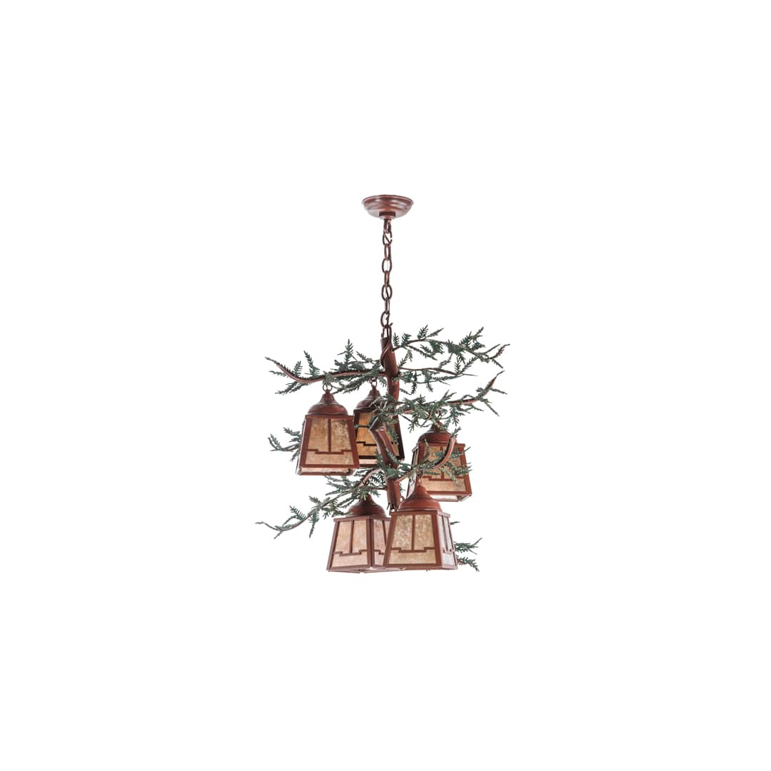 Pine Branch Valley View 5 Light 28" Wide Chandelier