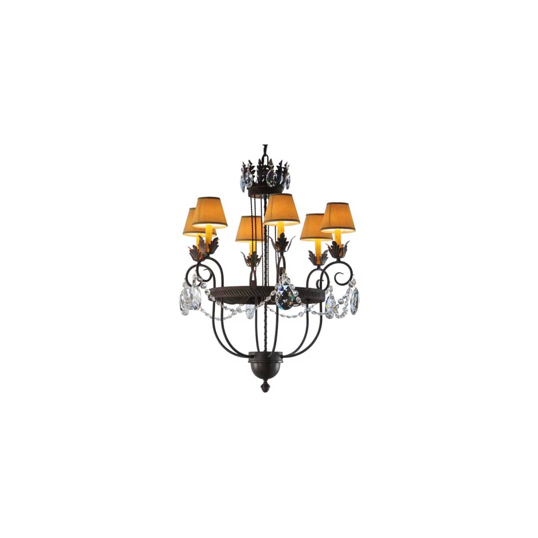 Antonia 6 Light 27" Wide Crystal Chandelier