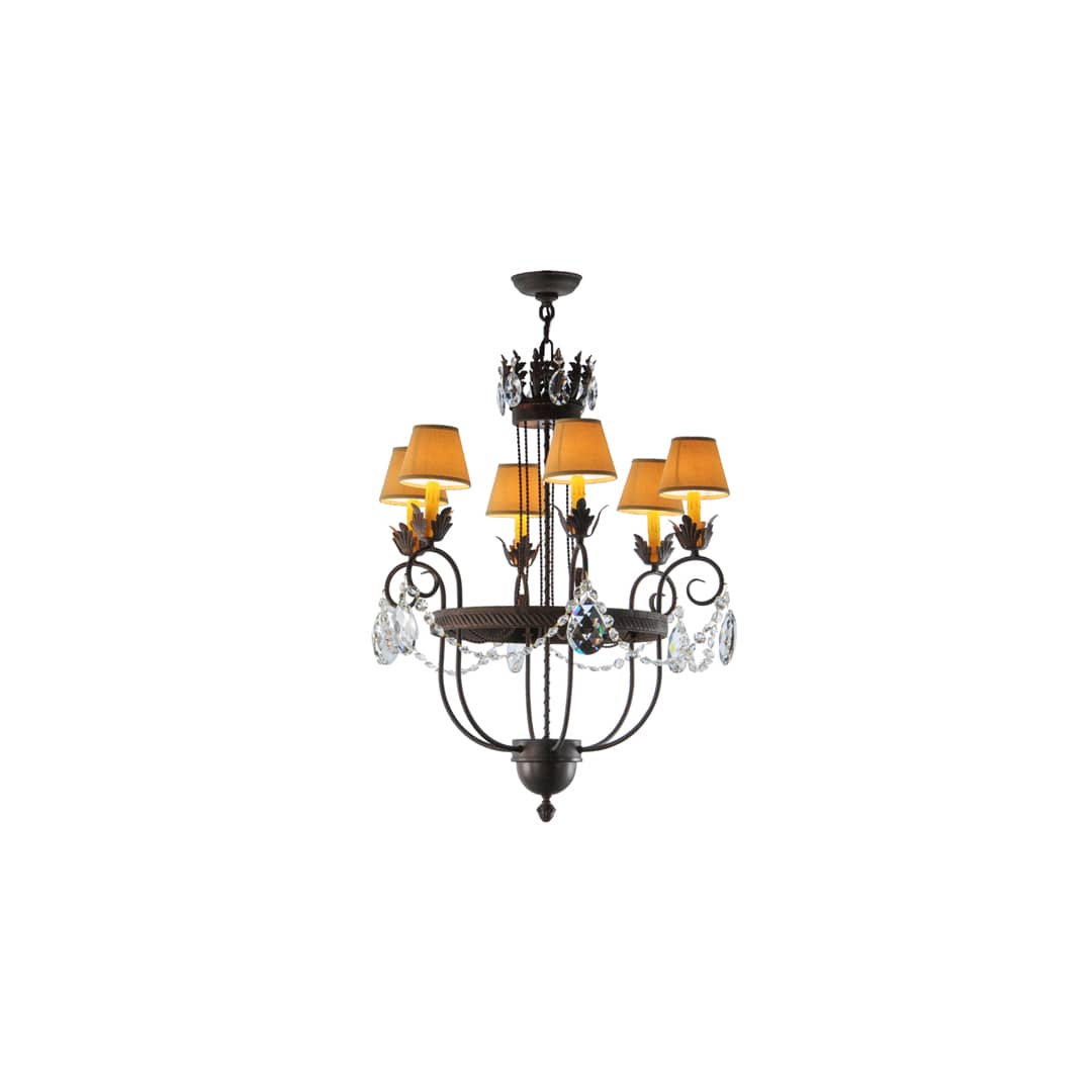 Antonia 6 Light 27" Wide Crystal Chandelier