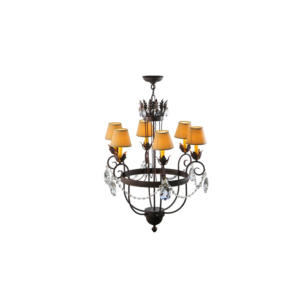 Antonia 6 Light 27" Wide Crystal Chandelier