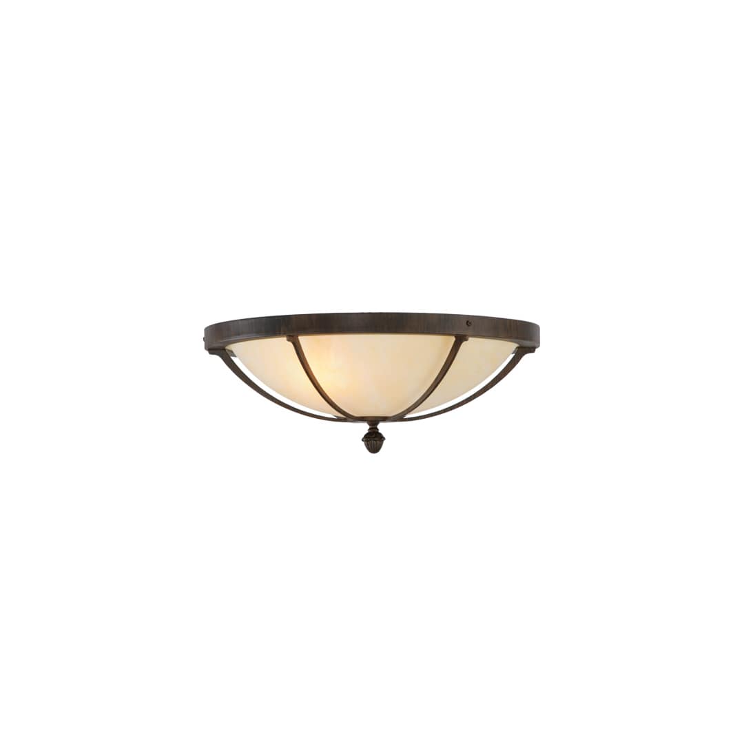 Dominga 2 Light 20" Wide Flush Mount Bowl Ceiling Fixture - Rust Finish