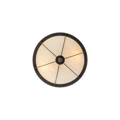 Dominga 2 Light 20" Wide Flush Mount Bowl Ceiling Fixture - Rust Finish