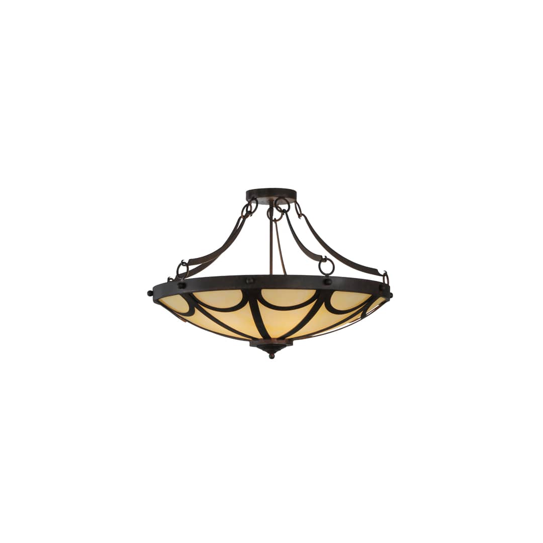 Carousel 5 Light 29" Wide Semi-Flush Bowl Ceiling Fixture