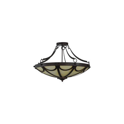 Carousel 5 Light 29" Wide Semi-Flush Bowl Ceiling Fixture
