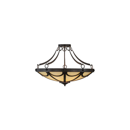 Carousel 5 Light 29" Wide Semi-Flush Bowl Ceiling Fixture