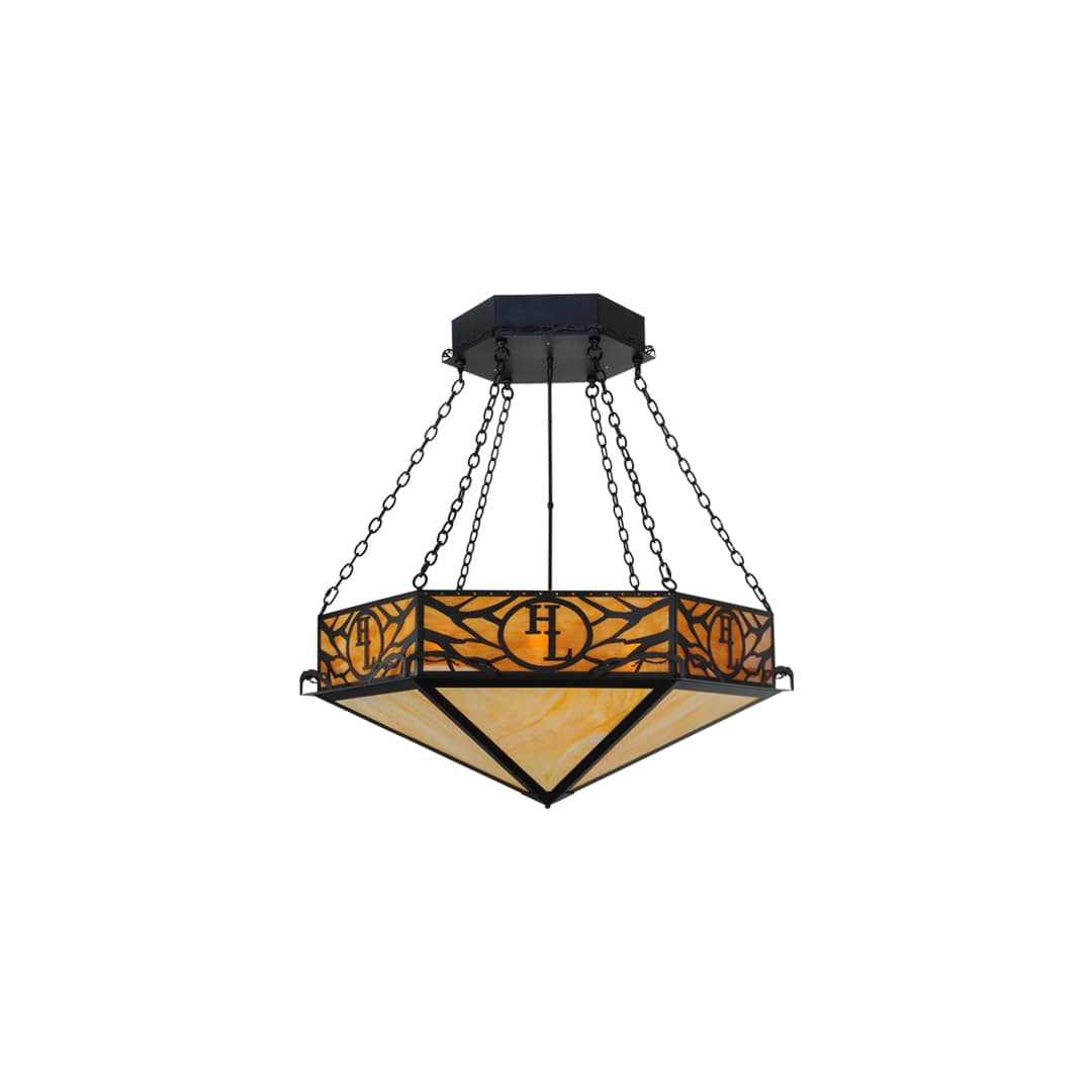 Hexagon Logo 6 Light 48" Wide Pendant