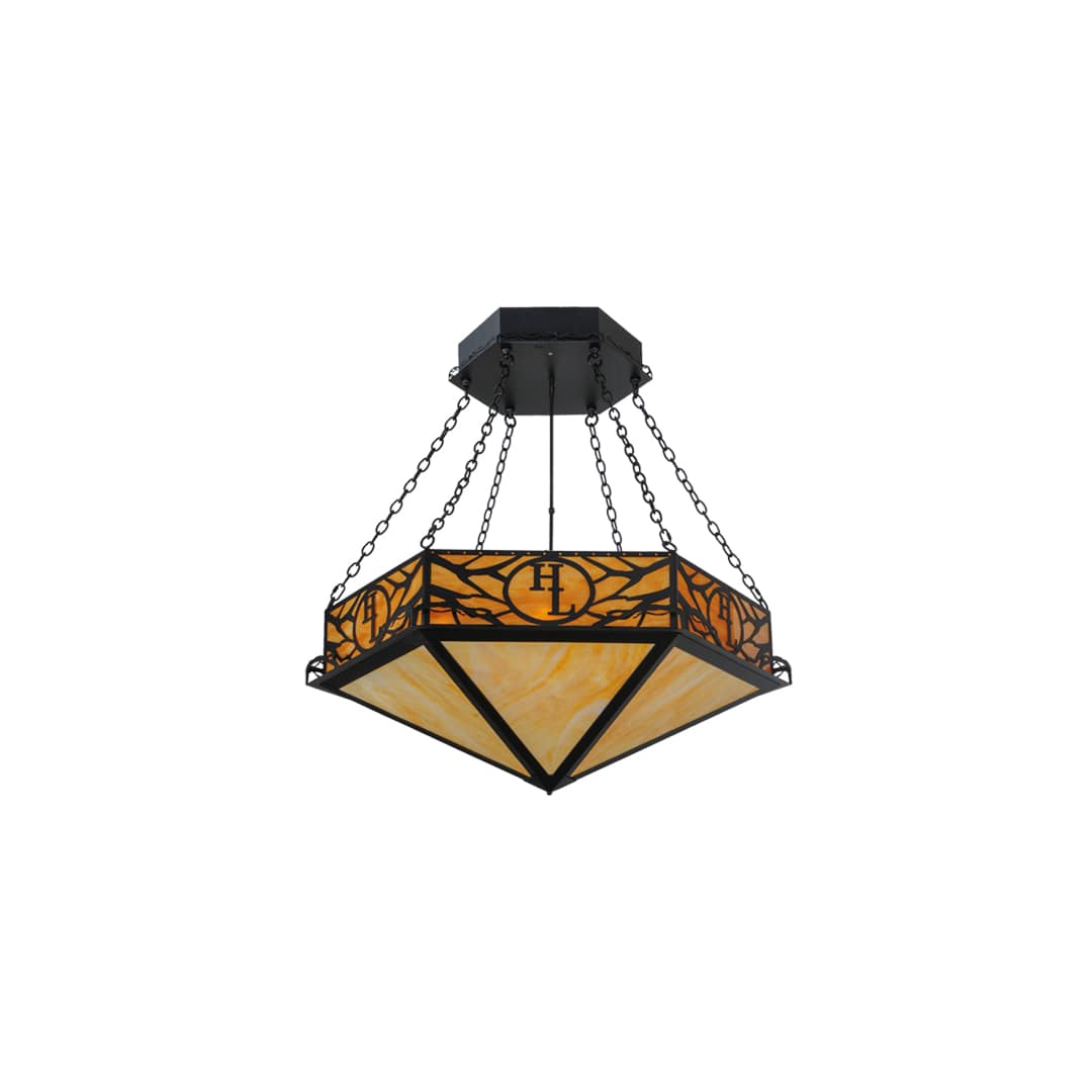 Hexagon Logo 6 Light 48" Wide Pendant
