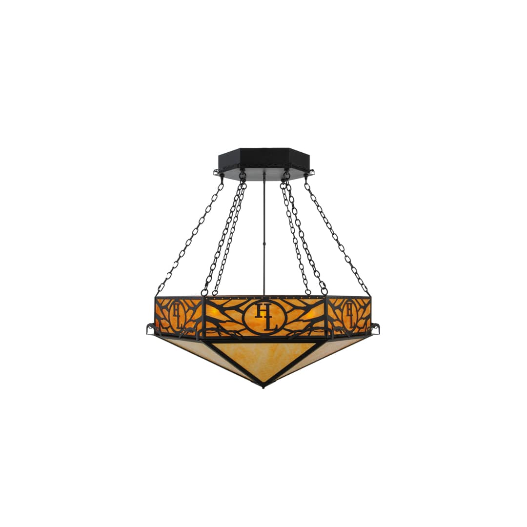 Hexagon Logo 6 Light 48" Wide Pendant