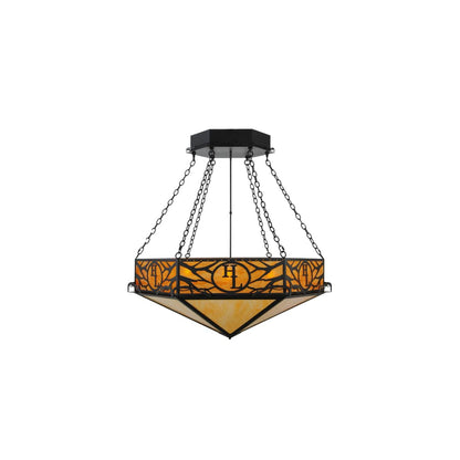 Hexagon Logo 6 Light 48" Wide Pendant