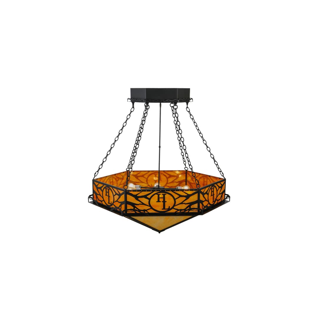Hexagon Logo 6 Light 48" Wide Pendant