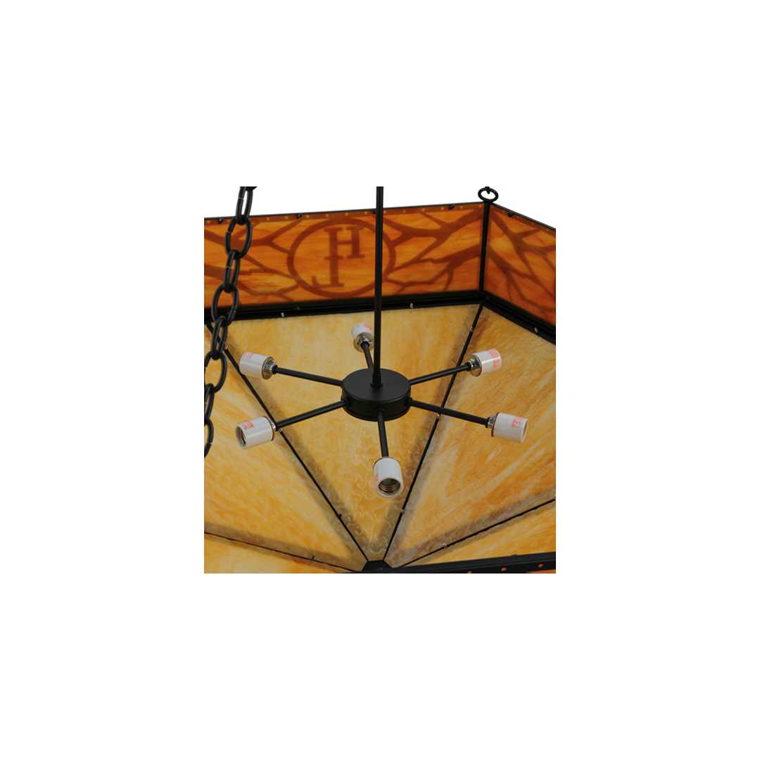 Hexagon Logo 6 Light 48" Wide Pendant