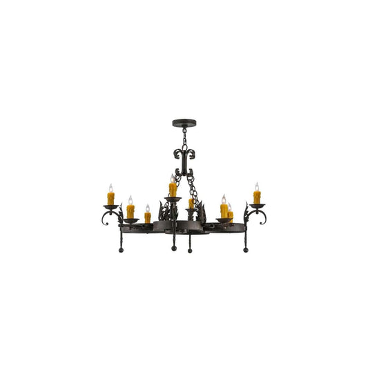 Andorra 8 Light 42" Wide Taper Candle Style Chandelier