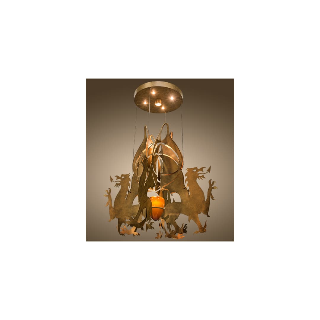 Dragos 4 Light 80" Wide Abstract Pendant