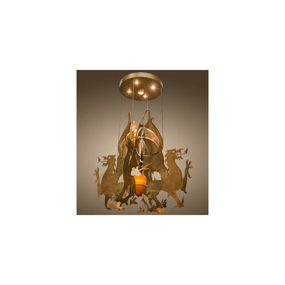 Dragos 4 Light 80" Wide Abstract Pendant