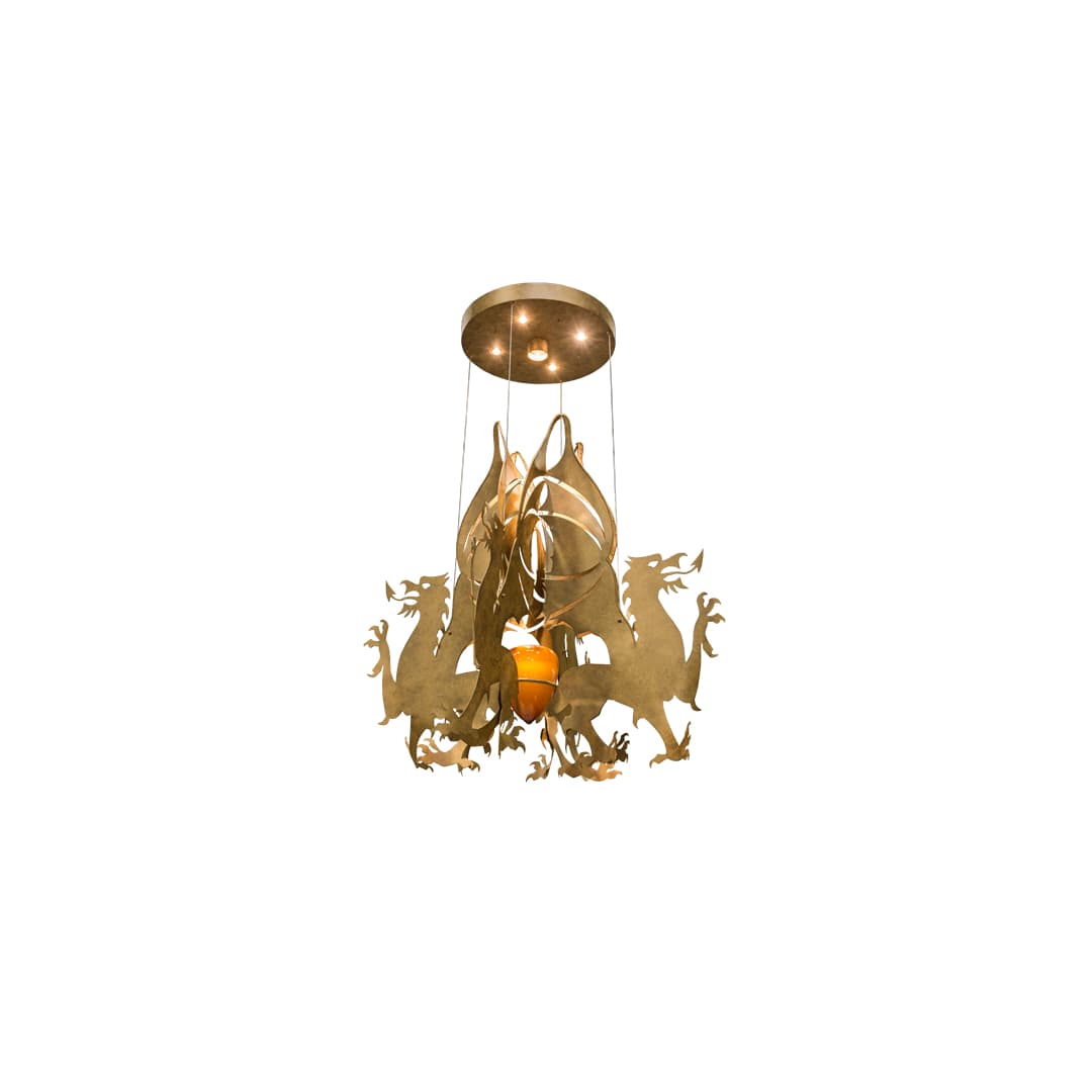 Dragos 4 Light 80" Wide Abstract Pendant