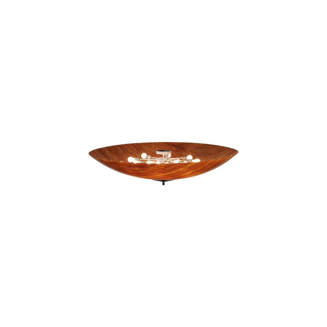Madison 12 Light 14" Tall Semi-Flush Bowl Ceiling Fixture - Timeless Bronze Finish