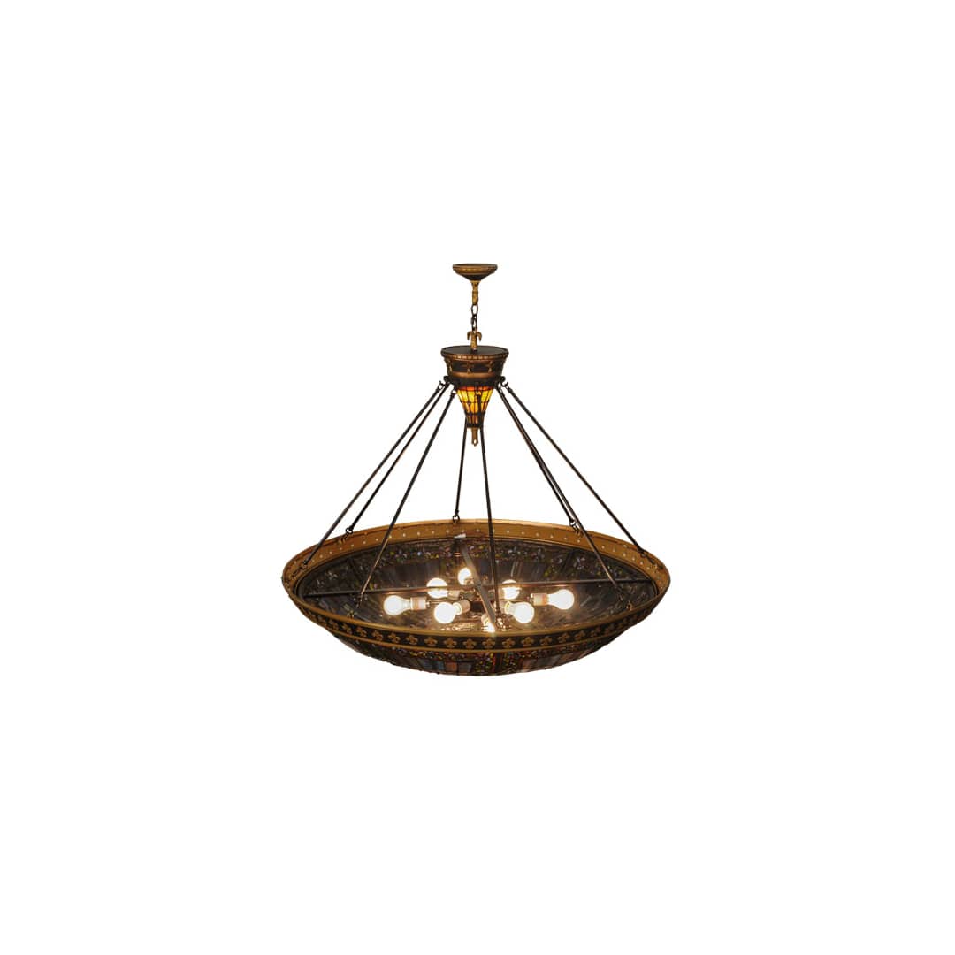 Fleur-de-lis 8 Light 45" Wide Pendant