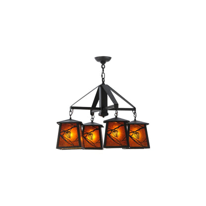 Whispering Pines 4 Light 28" Wide Chandelier