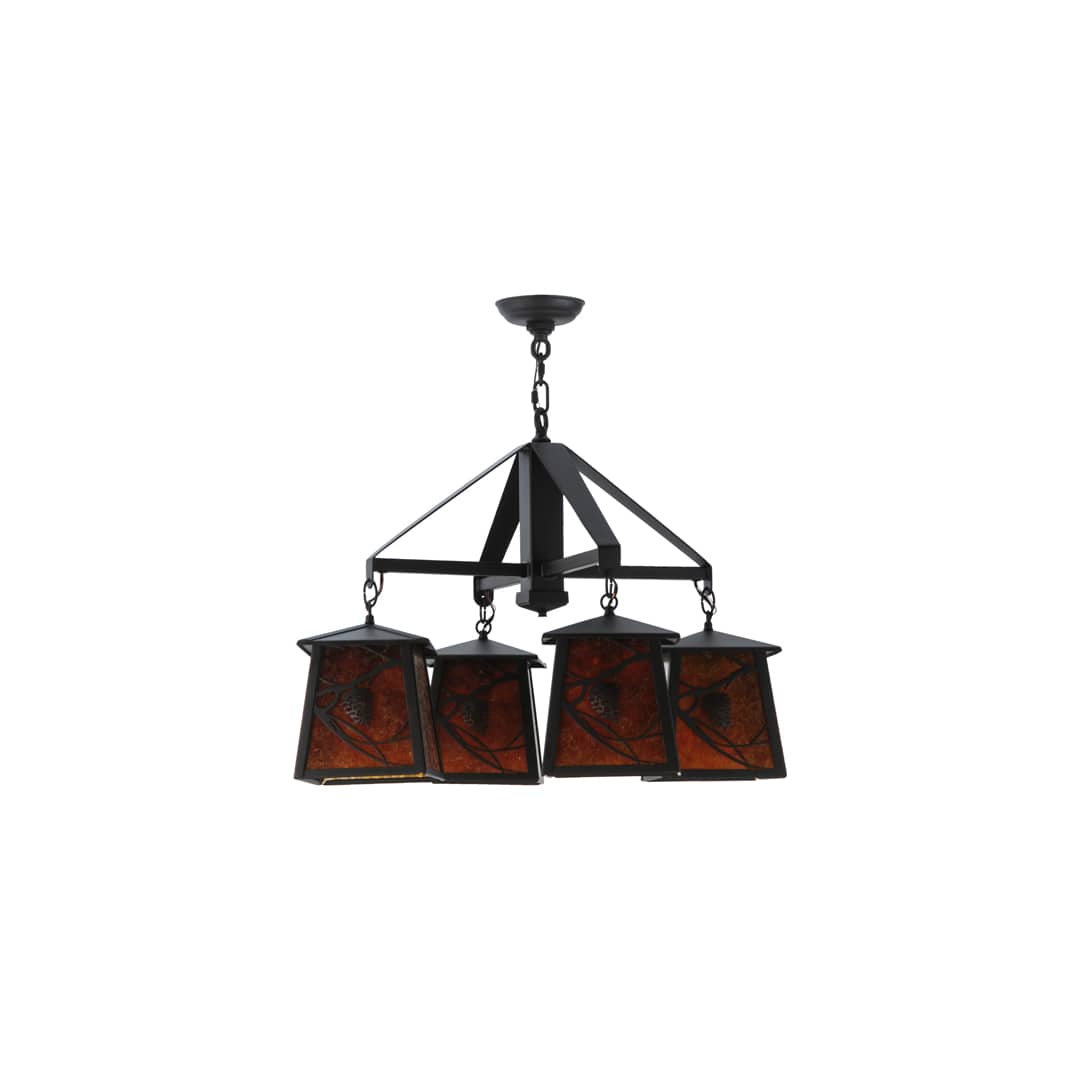 Whispering Pines 4 Light 28" Wide Chandelier