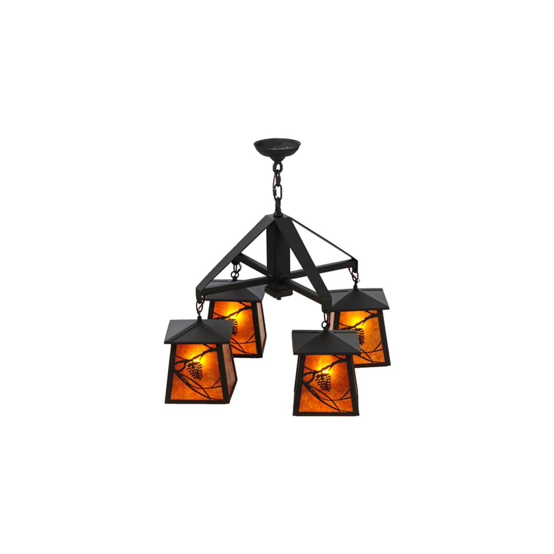 Whispering Pines 4 Light 28" Wide Chandelier
