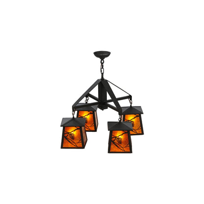 Whispering Pines 4 Light 28" Wide Chandelier