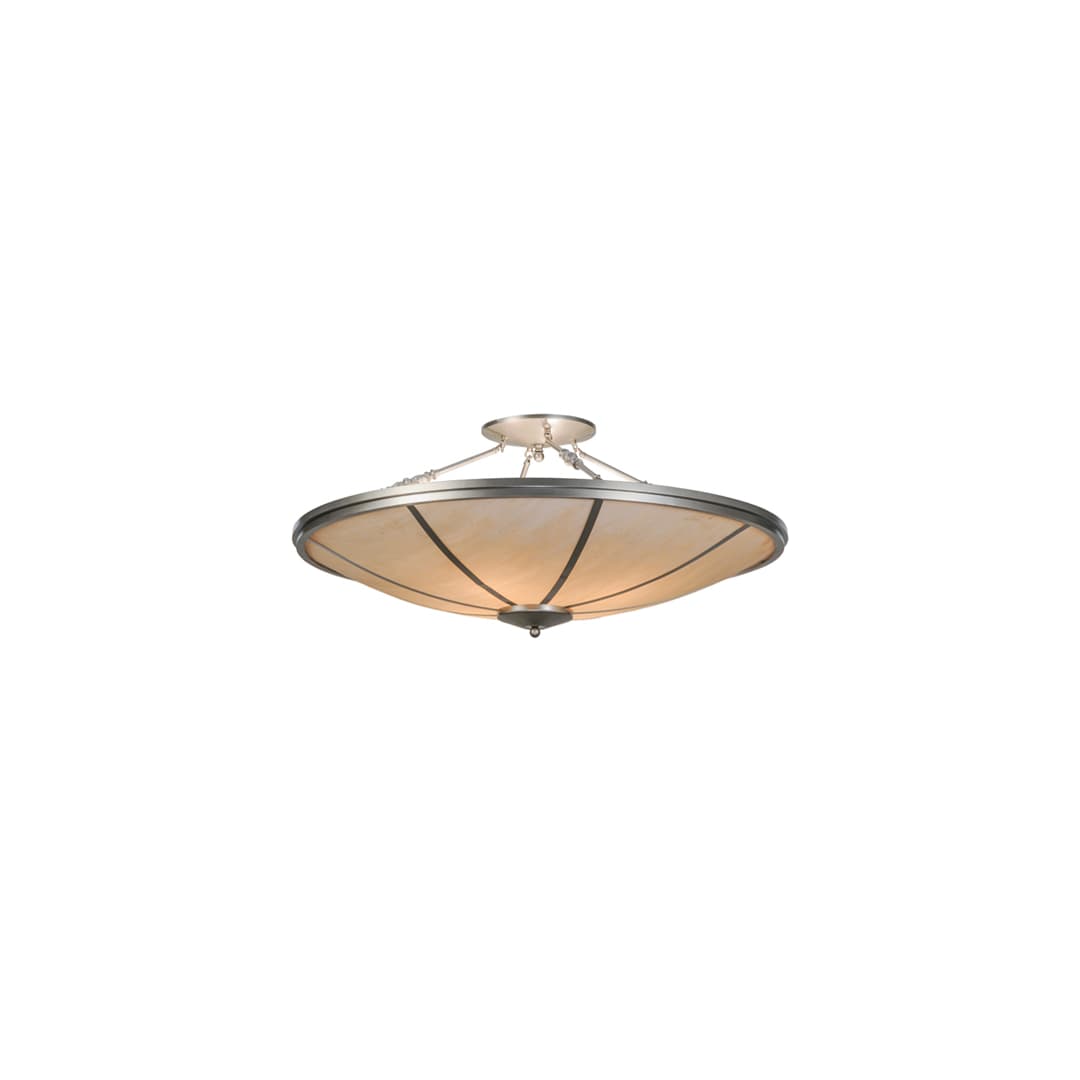 Commerce 4 Light 45" Wide Semi-Flush Bowl Ceiling Fixture - Nickel Finish
