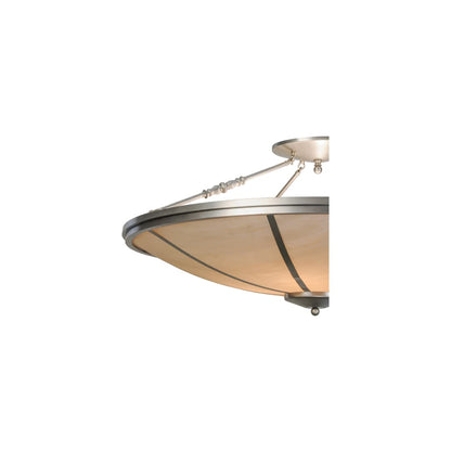 Commerce 4 Light 45" Wide Semi-Flush Bowl Ceiling Fixture - Nickel Finish