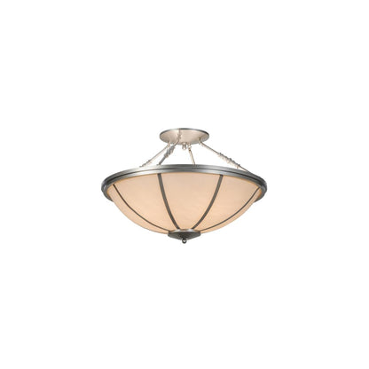 Commerce 4 Light 35" Wide Semi-Flush Bowl Ceiling Fixture - Nickel Finish