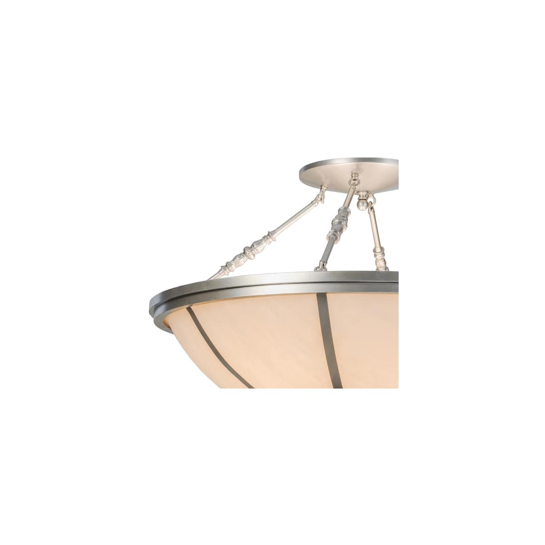 Commerce 4 Light 35" Wide Semi-Flush Bowl Ceiling Fixture - Nickel Finish