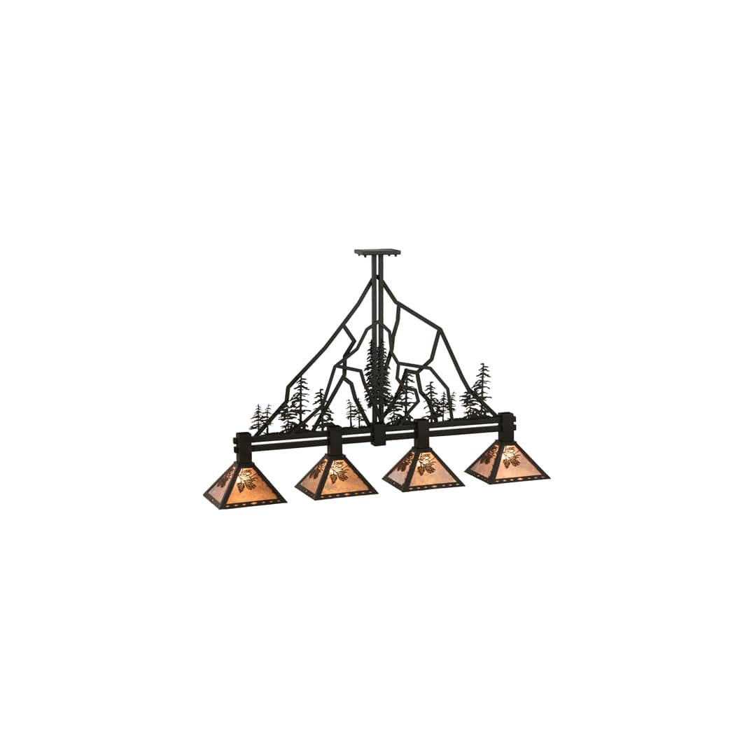 Tall Pines 4 Light 12" Wide Linear Pendant