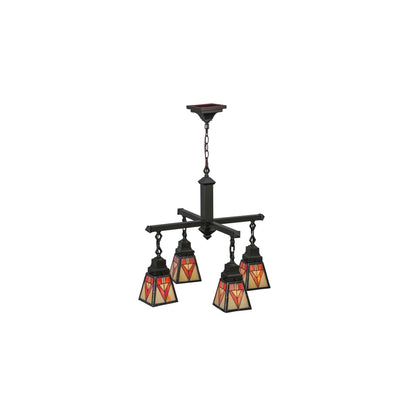 Otero Mission 4 Light 24" Wide Chandelier