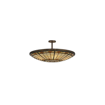 Fleur-de-lis 6 Light 36" Wide Semi-Flush Bowl Ceiling Fixture