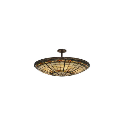 Fleur-de-lis 6 Light 36" Wide Semi-Flush Bowl Ceiling Fixture