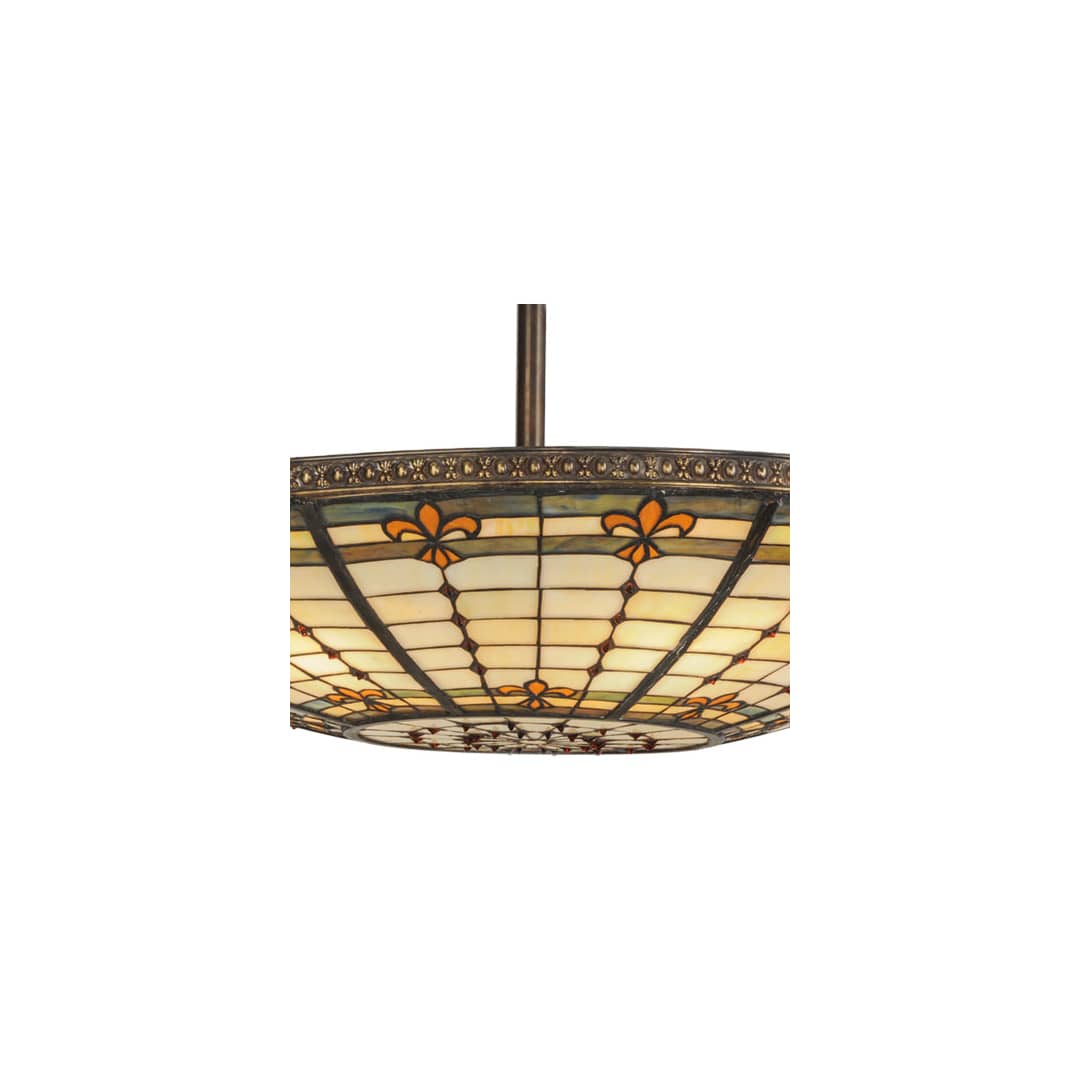 Fleur-de-lis 6 Light 36" Wide Semi-Flush Bowl Ceiling Fixture