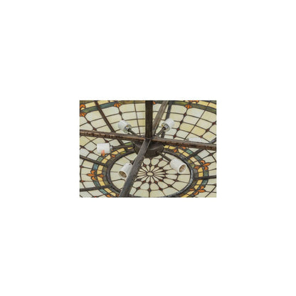 Fleur-de-lis 6 Light 36" Wide Semi-Flush Bowl Ceiling Fixture