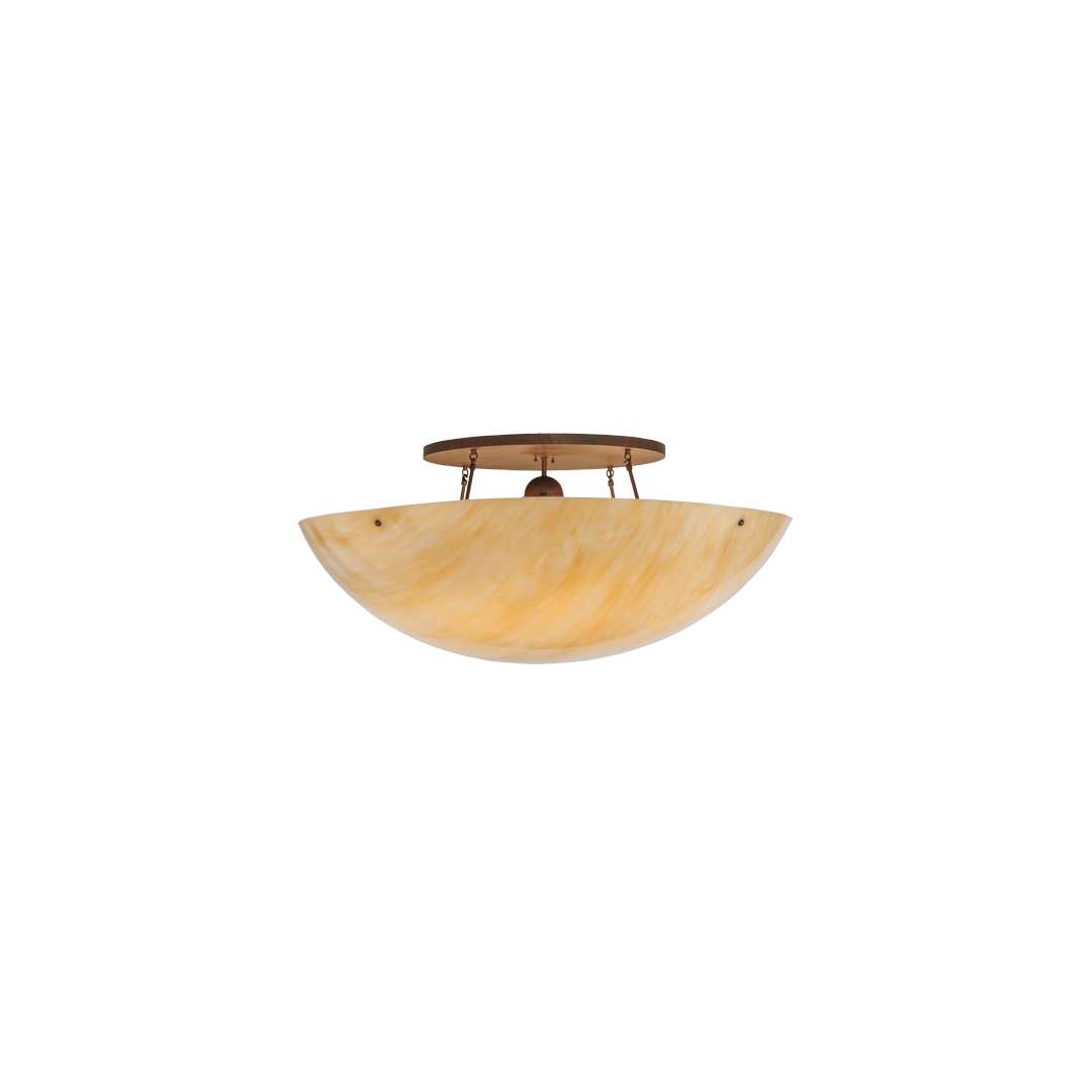 Artesia 8 Light 48" Wide Semi-Flush Bowl Ceiling Fixture - Cortez Gold Finish