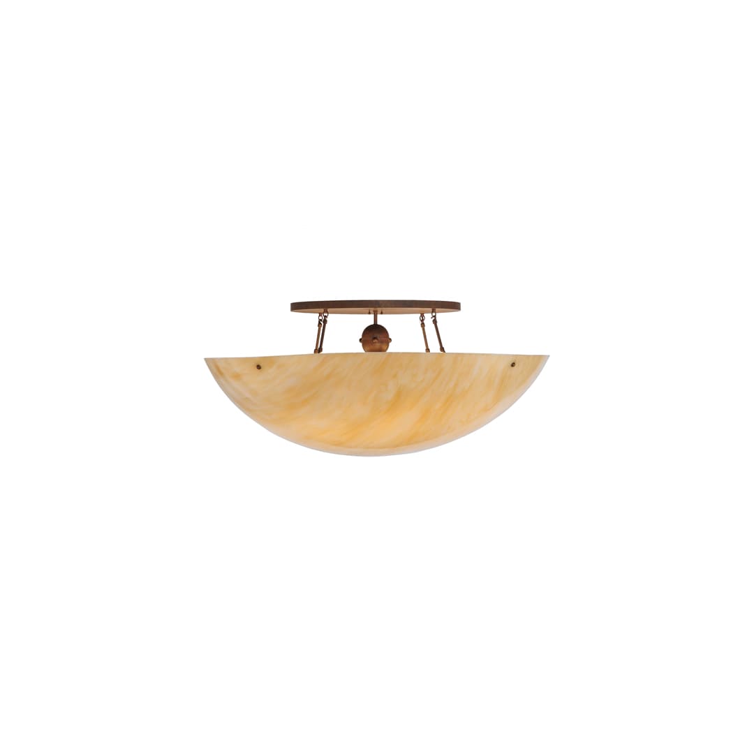 Artesia 8 Light 48" Wide Semi-Flush Bowl Ceiling Fixture - Cortez Gold Finish